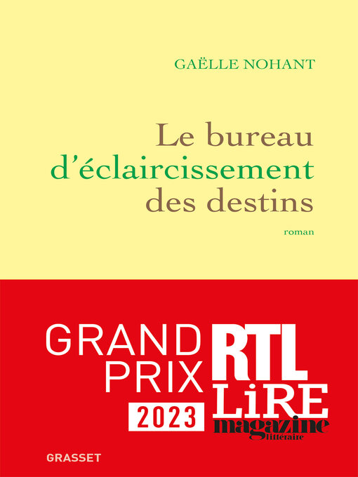 Cover image for Le bureau d'éclaircissement des destins